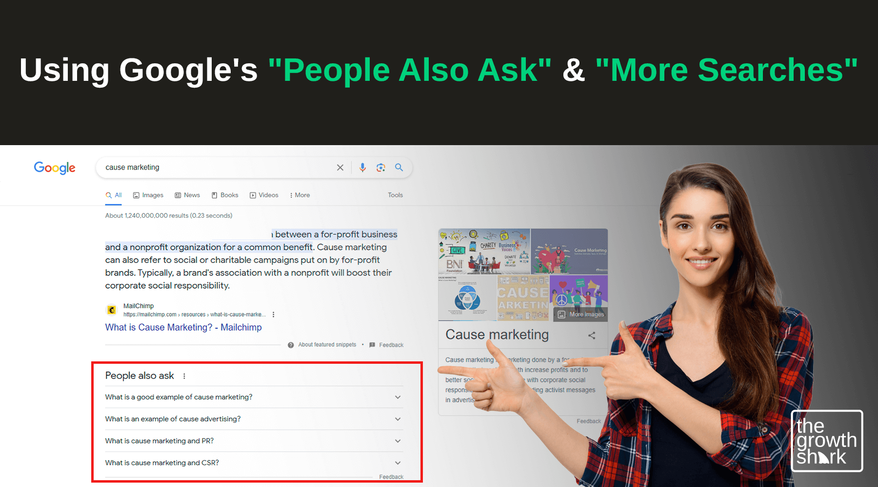 How to Use Google's "People Also Ask" & "More Searches" for Cause Marketing SEO