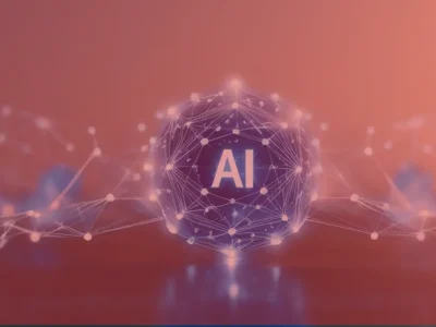 Abstract visualization of artificial intelligence networks and data connections illustrating emerging AI systems and potential ai risk.